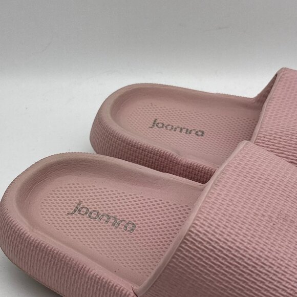 Joomra Pink Slip On Slides Sandals Comfort Cushion Pool Shower Rubber Womens 9 - Picture 3 of 5